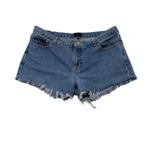Vintage Cut Off Jean Shorts Tommy Hilfiger Distressed Restructured
